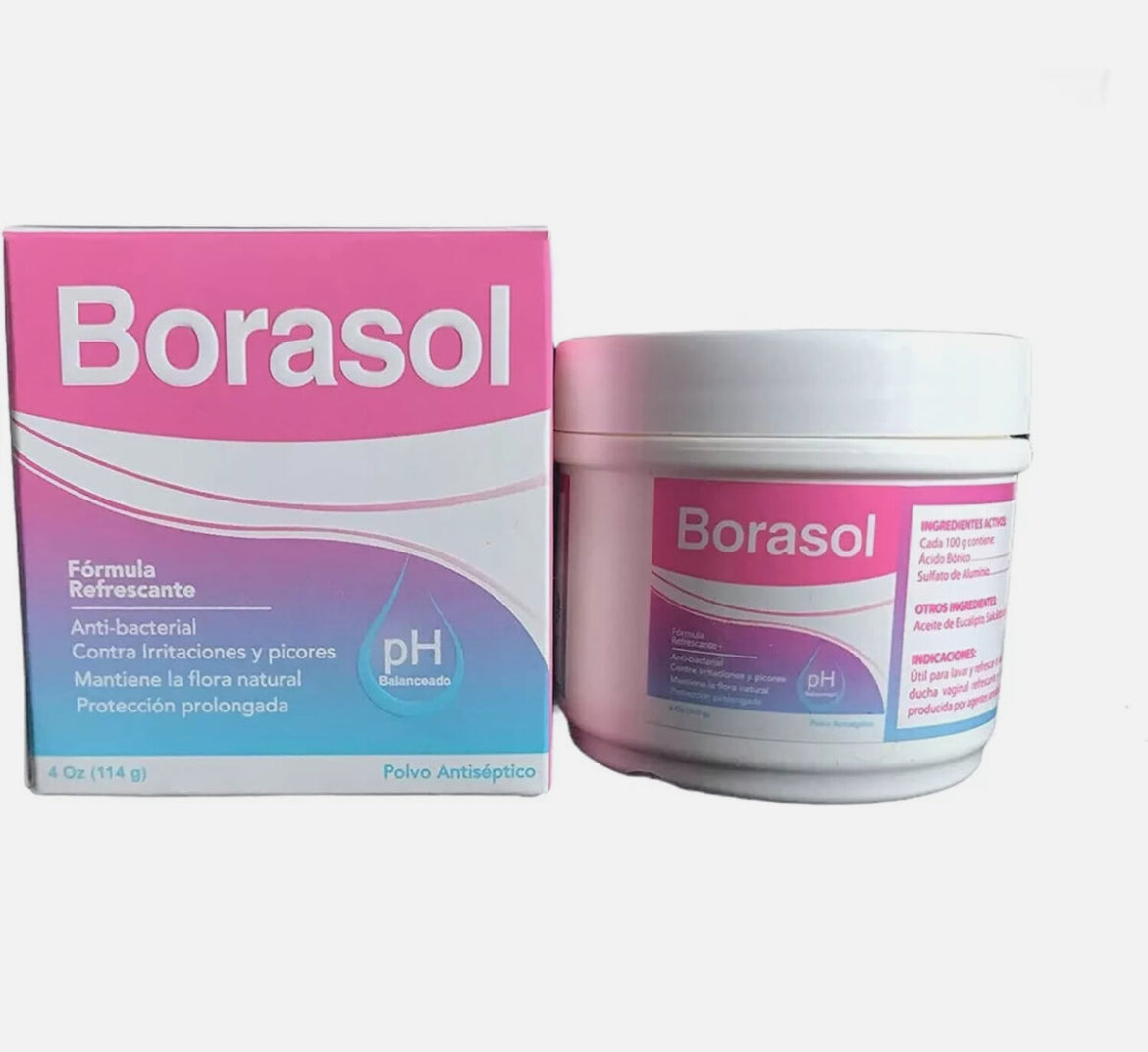 BORASOL Antiseptic Powder Refreshing Vaginal Wash and Deodorant 4oz