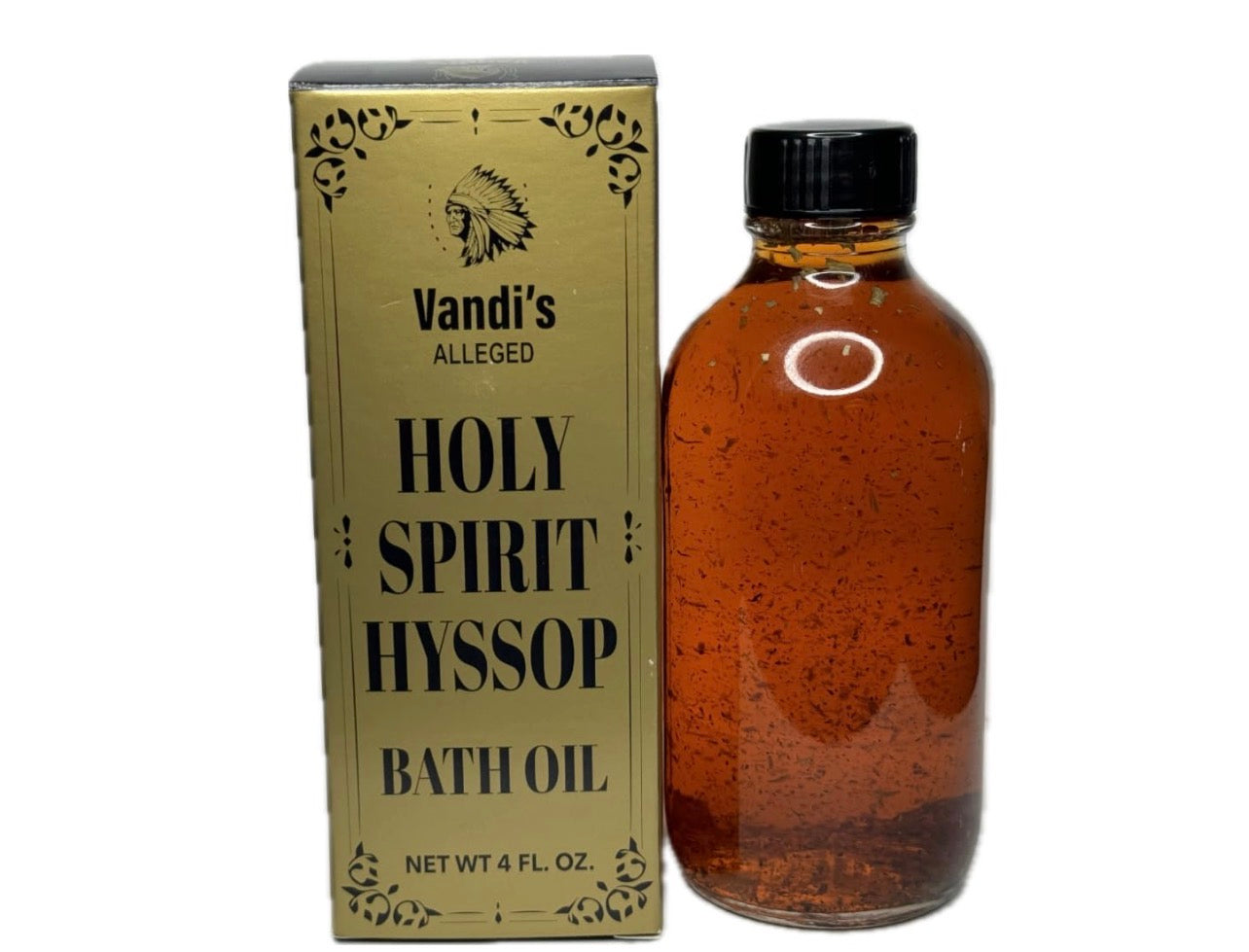 Generic Spiritual Alleged Oil -Holy Spirit Hyssop Oil -(4 Fl.Oz) -Aceite  Hisopo Espíritu Santo -Vandi's Alleged, Amber