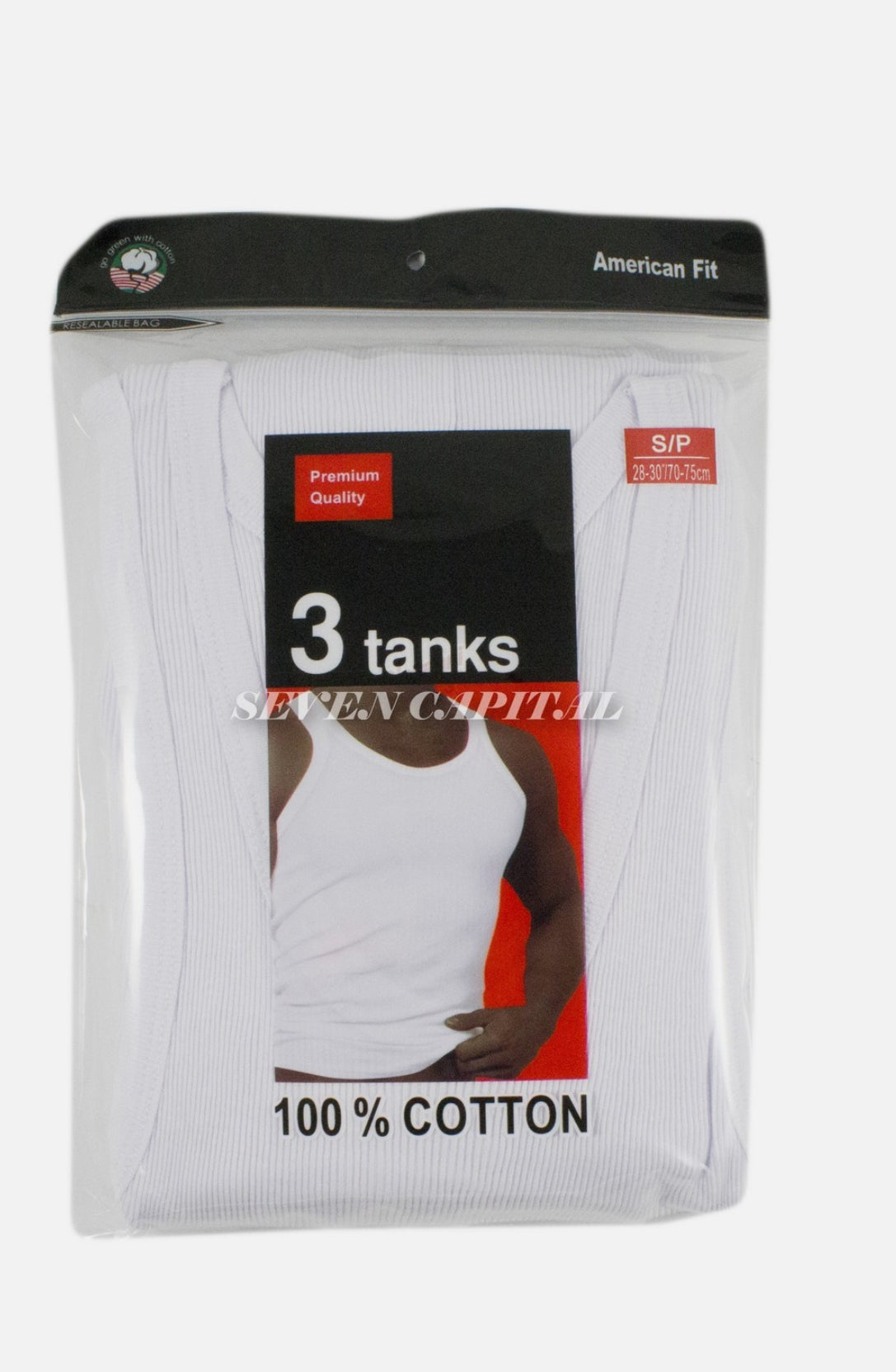 3 Packs Mens 100% Cotton Tank Top White Wife Beater A-Shirt Undershirt Ribbed