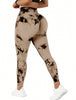 High Waist Tie-Dye Sports Leggings, Seamless & Casual