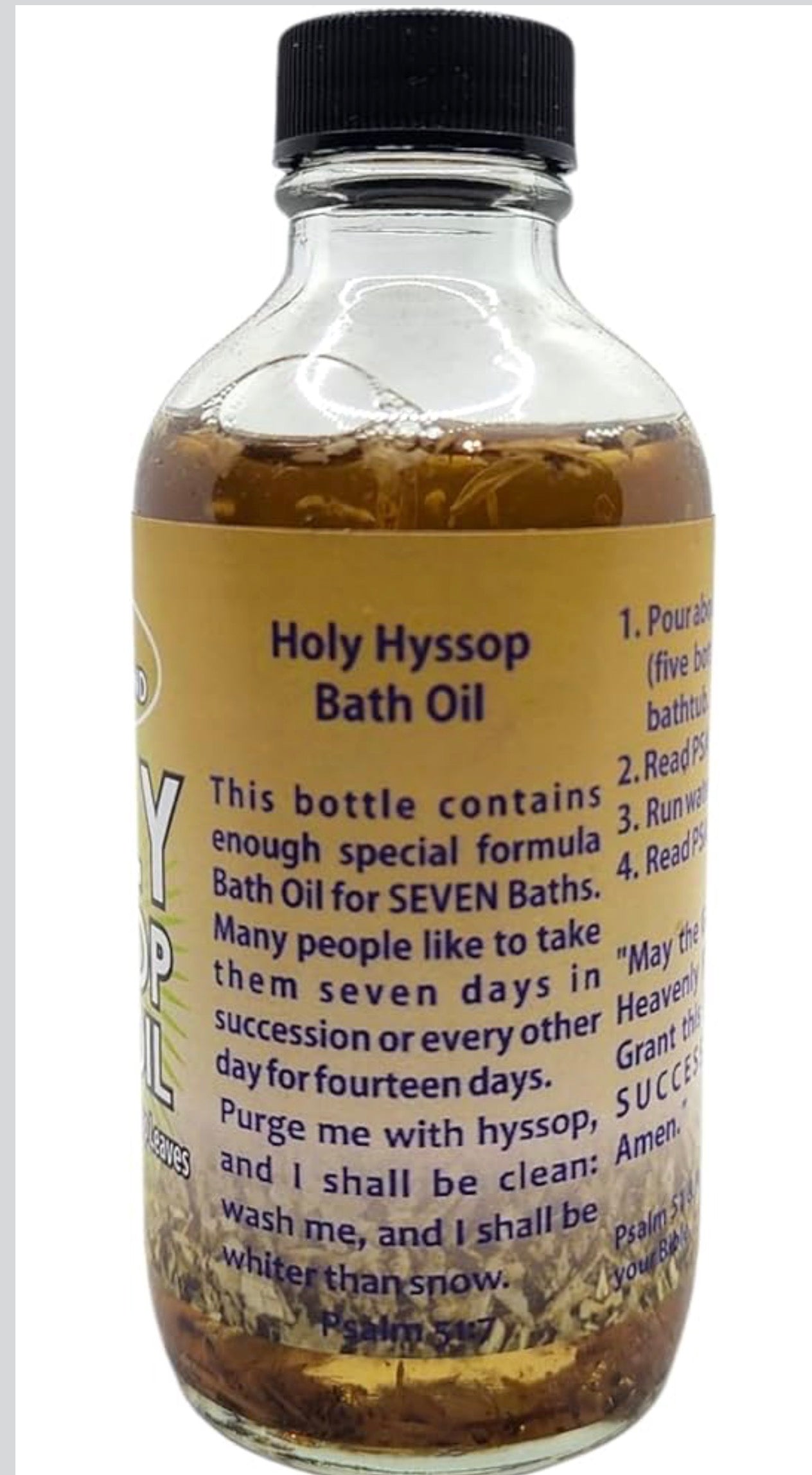 MW 1 PIECE TESSAS SPECIAL HOLY HYSSOP BATH OIL 4 OZ.-118 ML