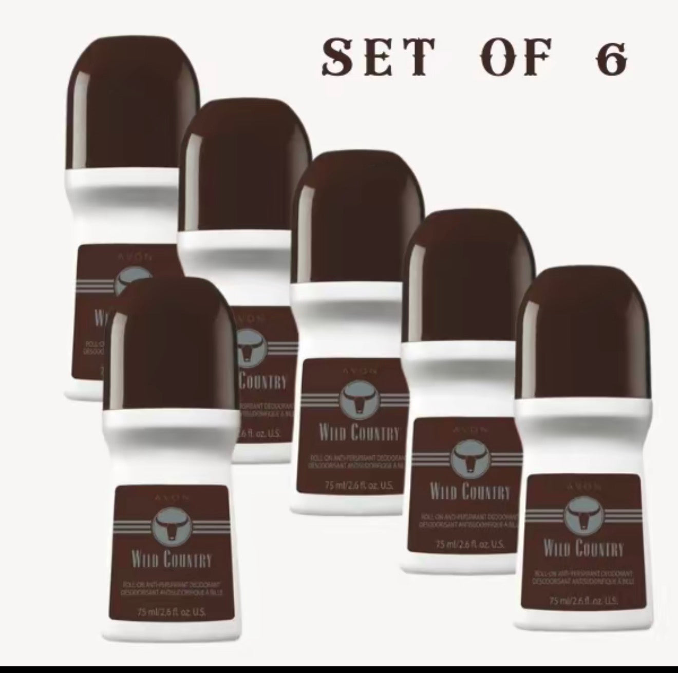 Wild Country Roll-On Antiperspirant Deodorant SET of 6